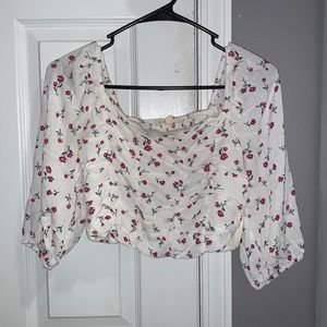 off the shoulder shirt or on the shoulders to